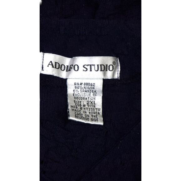 Women's Adolfo studio Blue Pattern Cardigan - Size 2XL - Picture 6 of 6